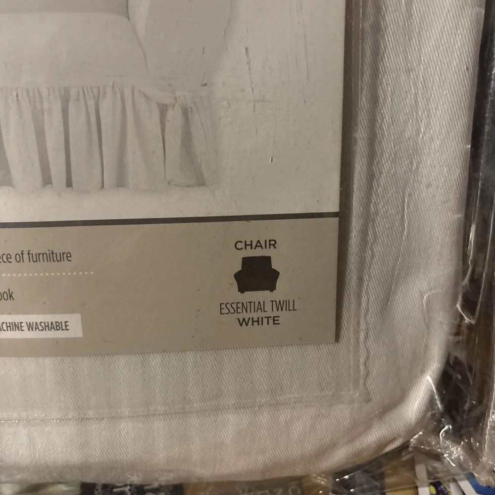 NEW Surefit  Essential White Chair Cover